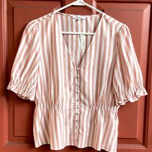 PEPLUM Striped blouse